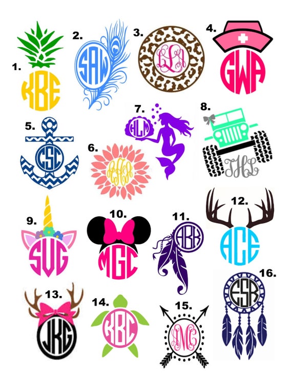 Download Monogram Decal // Yeti Cup Decal // Vinyl Decal Yeti Cup