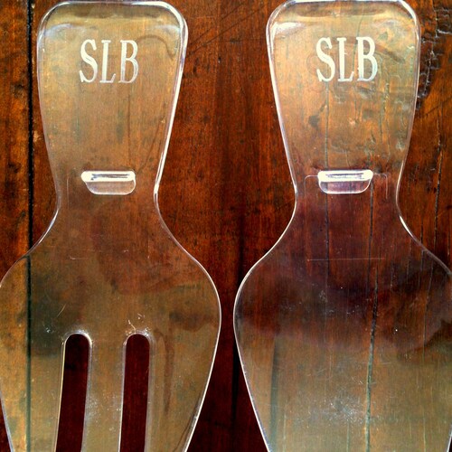 Personalized Salad Servers Monogram Acrylic Salad Server Set Etsy