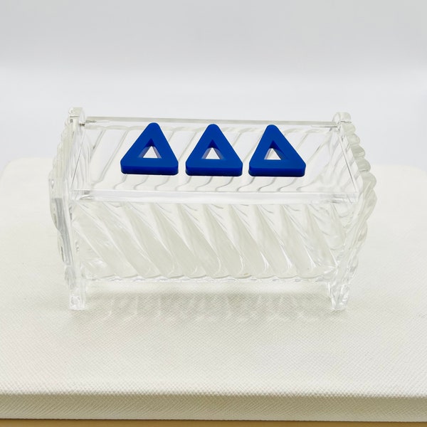 Sorority Acrylic Pin Box, Acrylic Catchall Box, Bid Day Gift, Big Little Gift, Initiation Gift