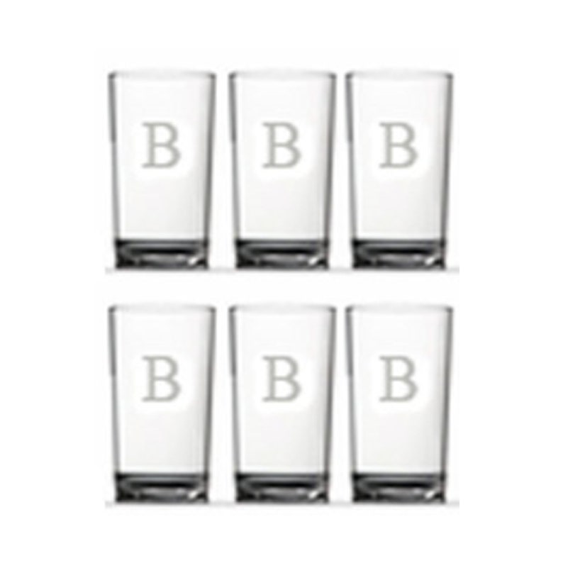 Set of 6 Monogrammed Glasses Engraved Acrylic Etsy