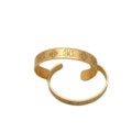 Engraved Family Monogram Cuff Bracelet: 18k Gold Plated, USA Made