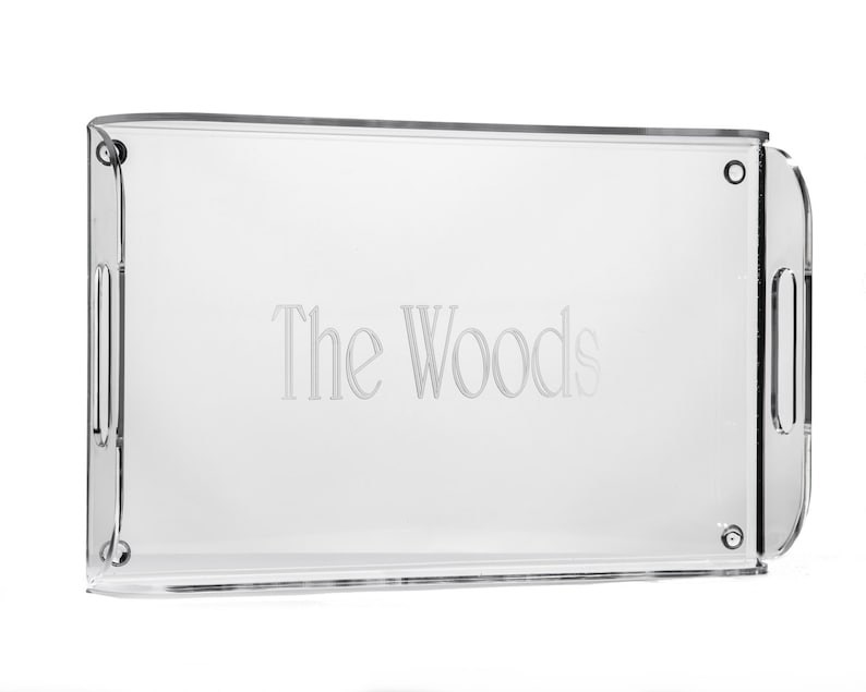 Girlfriend Gift Monogrammed Acrylic Serving Tray Housewarming Gift Wedding Gift Personalized Acrylic Hostess Gift Gift for Her
