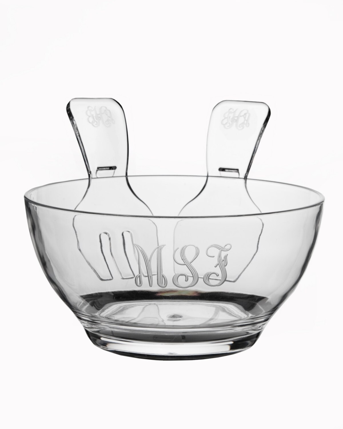 Personalized Acrylic Salad Bowl and Servers Engraved Lucite Etsy