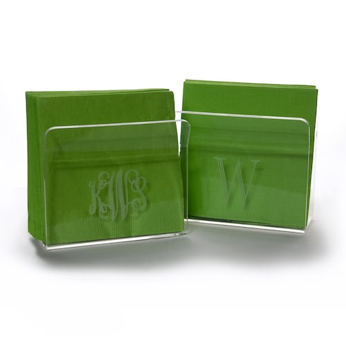 Monogrammed Acrylic Napkin Holder Engraved Acrylic Napkin Etsy