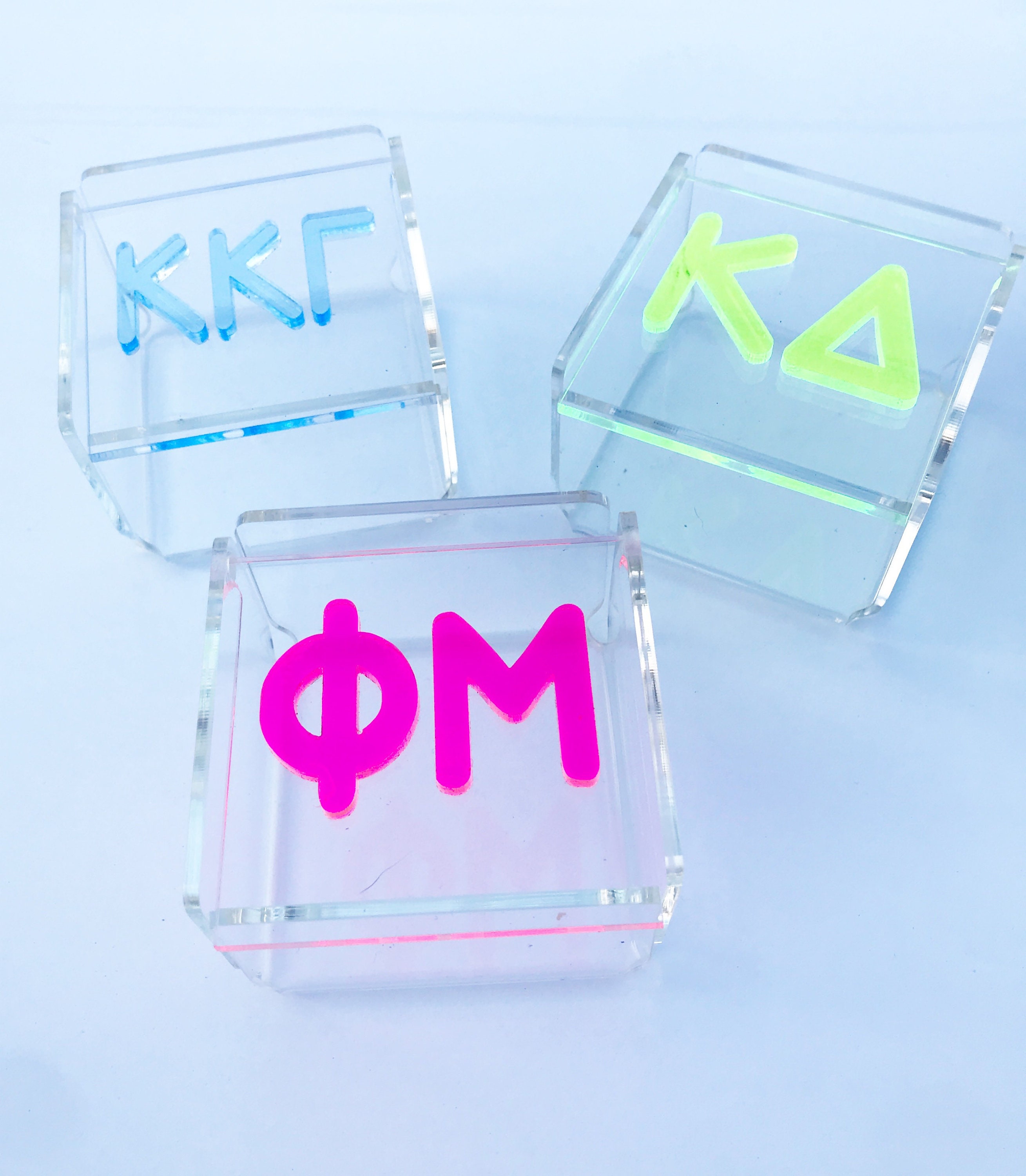 Sorority Small Acrylic Catchall Box, Neon Acrylic Catchall Box, Bid Day Gift, Big Little Gift, Initiation Gift