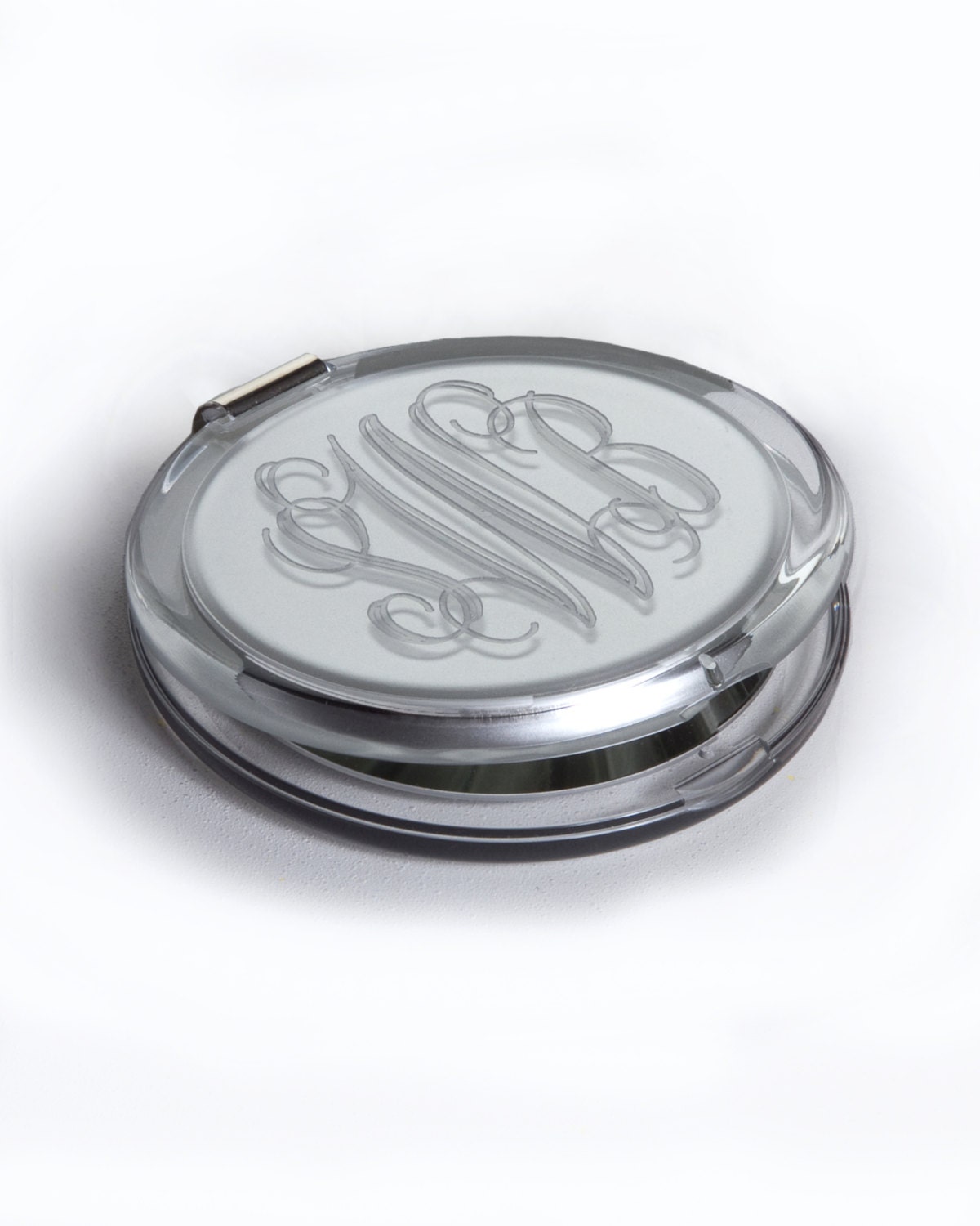 Monogrammed Acrylic Compact Mirror, Personalized Acrylic Purse Mirror with Magnifier, Unique Gifts for Her, Birthday Gift, Bridesmaids Gifts