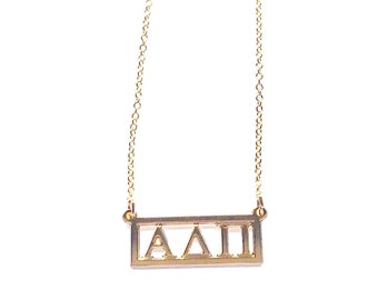 Sorority Pendant, Custom Greek Letters Pendant, Initiation Gift, Big Little Gift, Bid Day Gift