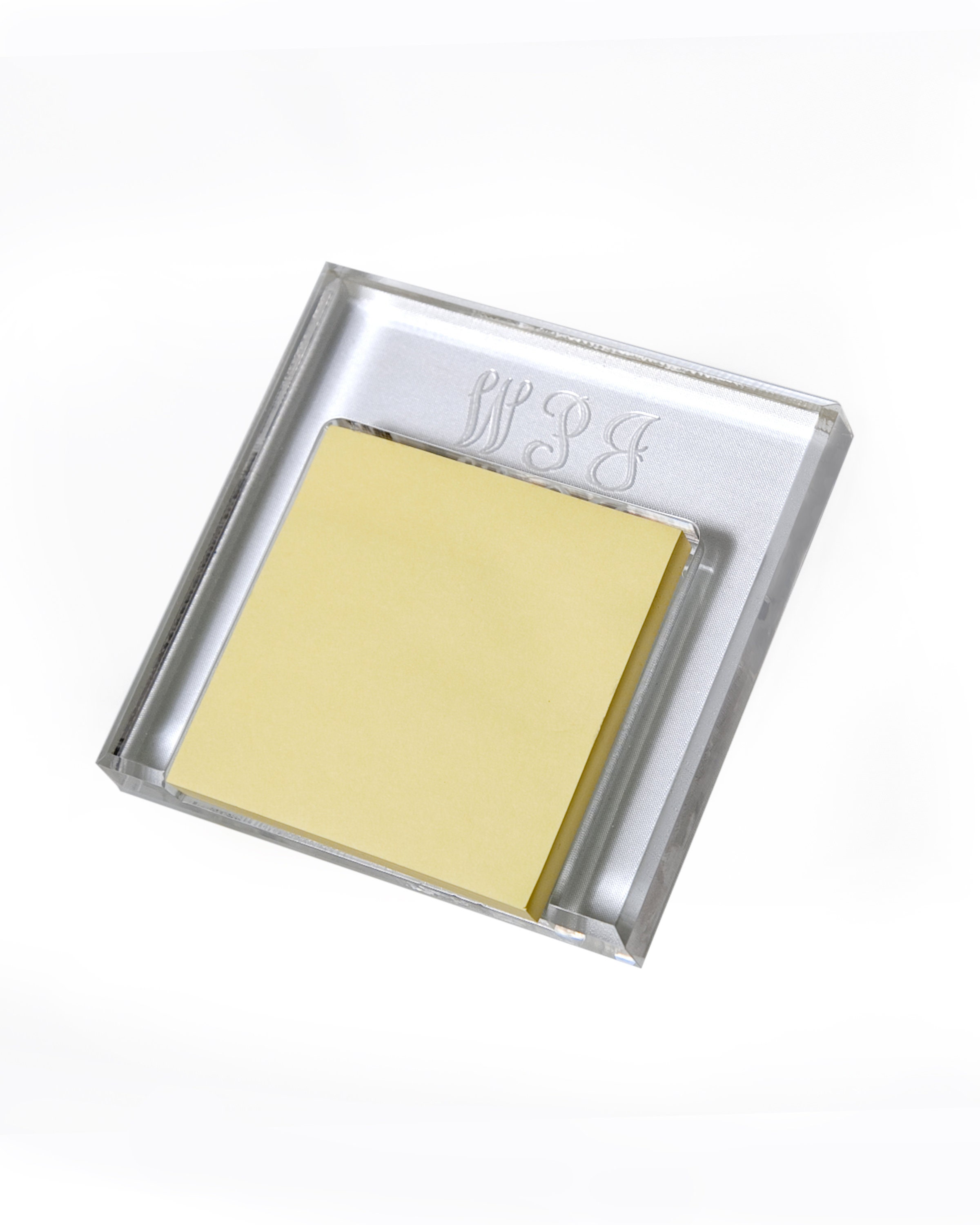 Monogrammed Acrylic Sticky Note Holder Personalized Acrylic Etsy