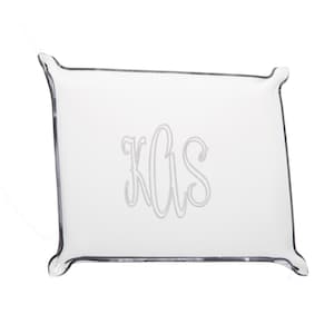 Clear Monogrammed Acrylic Tray - Marleylilly