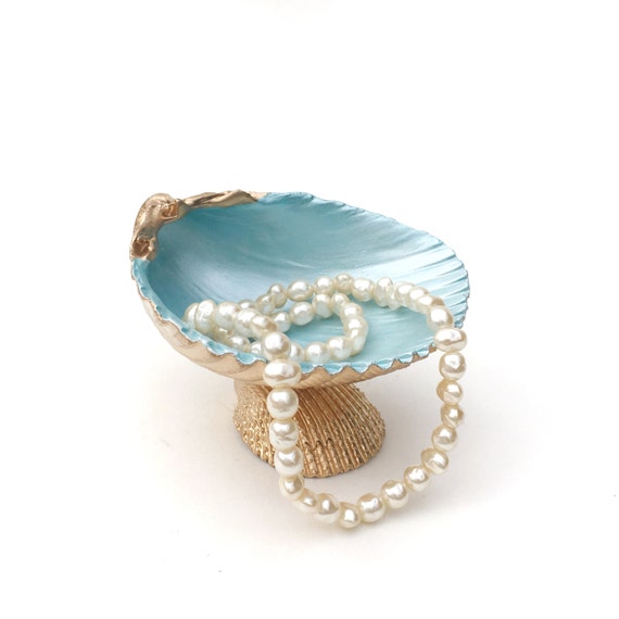 Ring Dish Beach Decor Seashell Ring Holder Trinket Dish Etsy