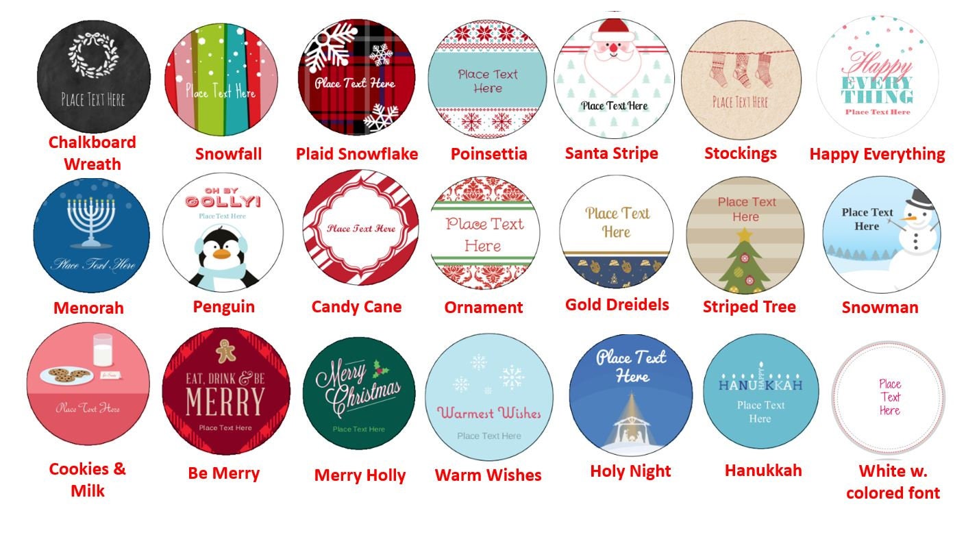 Custom Holiday Themed Mason Jar Cookie Mix - Holiday Party Favor/gift