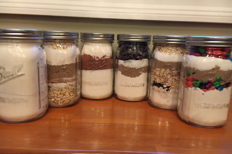 Custom Bridal Themed Mason Jar Cookie Mix Bridal Shower Favor/gift