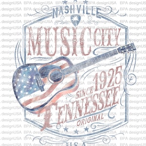 Tennessee Nashville Music City PNG-Dateien TEIL 2- Digitaler Sublimationsdruck - Tennessee Nashville Music City T-Shirt Design - Nashville