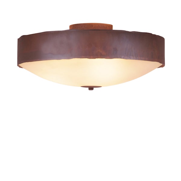 Ceiling Light Rustic Style | Made in USA | Unique Ridgemont Close-to-Ceiling Large - Rustic Plain | Avalanche Ranch Lighting
