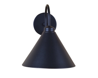 Quickship: Outdoor Wall Light Dark Sky Compliant Simple Style | Made in USA | Unique Canyon Sconce Large - Plain | Avalanche Ranch Lighting