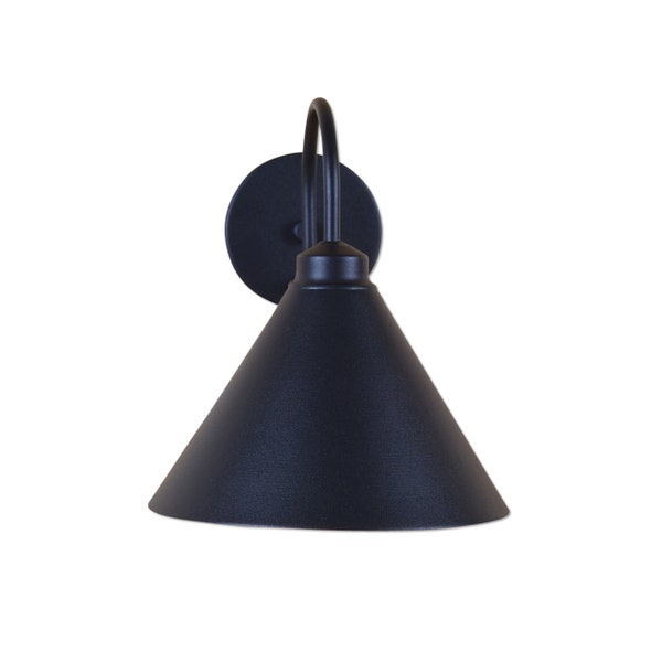 Quickship: Outdoor Wall Light Dark Sky Compliant Simple Style | Made in USA | Unique Canyon Sconce Large - Plain | Avalanche Ranch Lighting