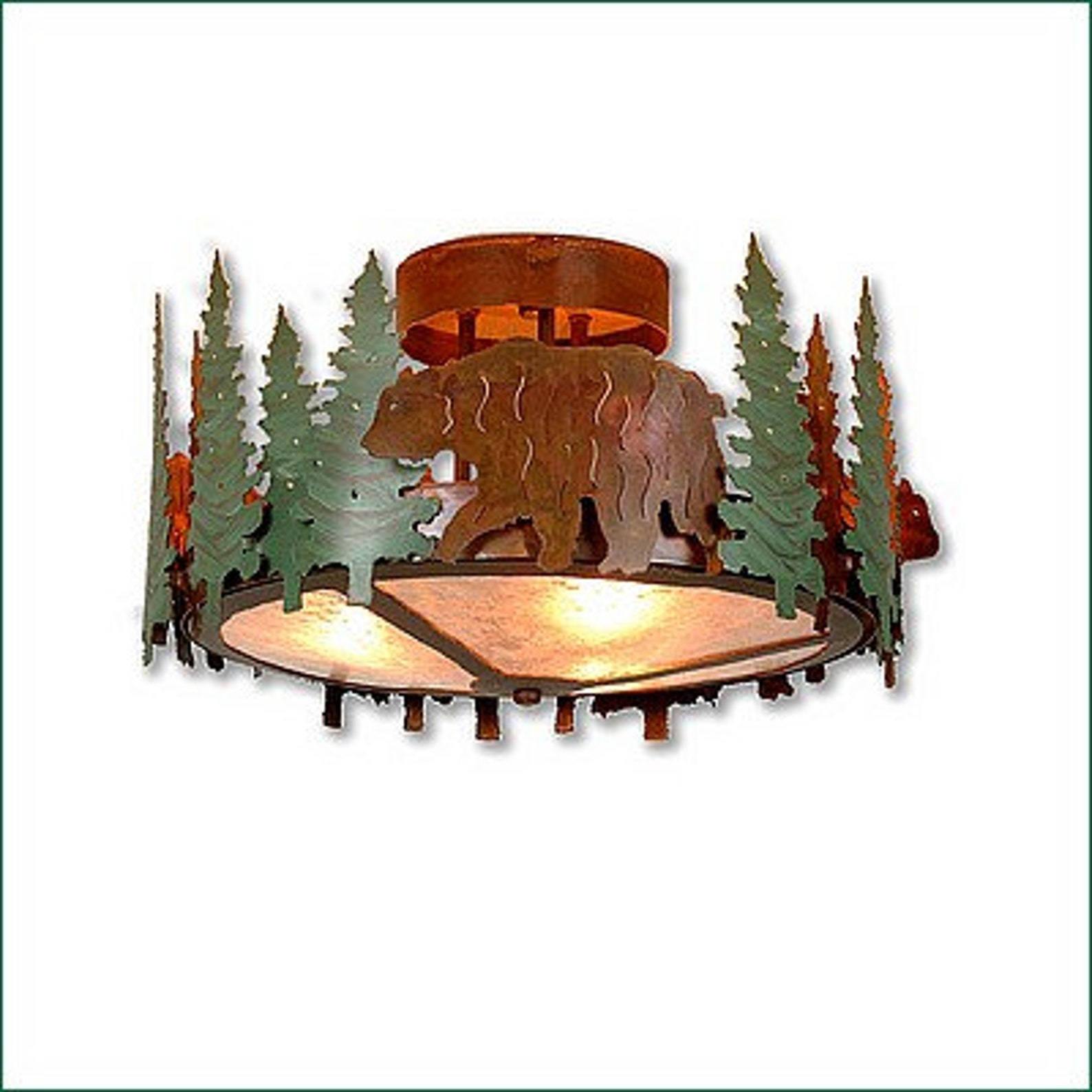 Ceiling Light Rustic Cabin Unique Handmade in USA Woodcrest | Etsy