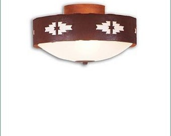 Ceiling Light Ski Cabin Unique Handmade in USA | Ridgemont Ceiling 13D - Pueblo  | Avalanche Ranch Lighting