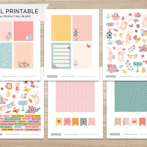 Springtime Bunnies Ephemera Printable