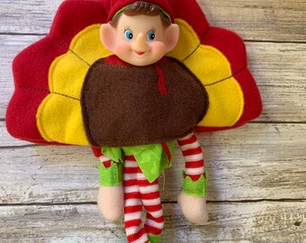 Disfraz de elfo de pavo para Navidad, fácil de usar, para fiestas, ropa de elfo, comida, accesorios, Acción de Gracias