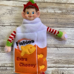 Goldfish Elf Costume Christmas Easy Holiday Elf Clothing food snack Props