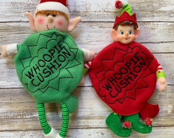 Disfraz de elfo con cojín Whoopie para Navidad, ropa de elfo navideña fácil, accesorios divertidos