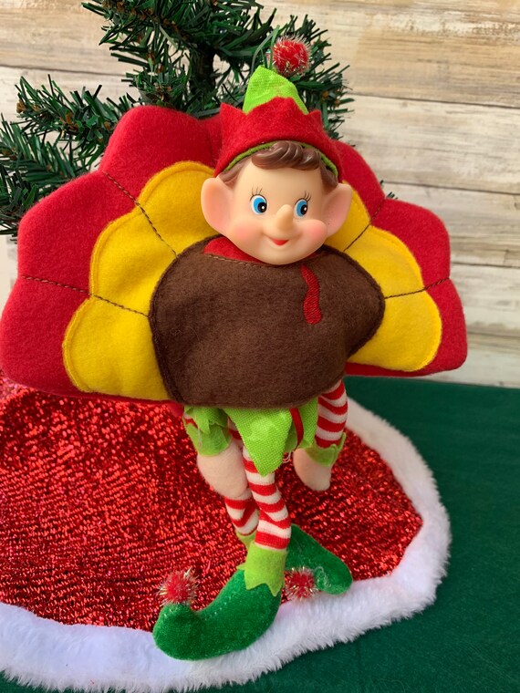 Turkey Elf Costume Christmas Easy Holiday Elf Clothing Food Props Thanksgiving Etsy