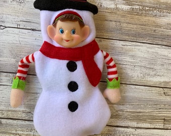 Disfraz de elfo muñeco de nieve para Navidad, ropa de elfo para fiestas, accesorios fáciles