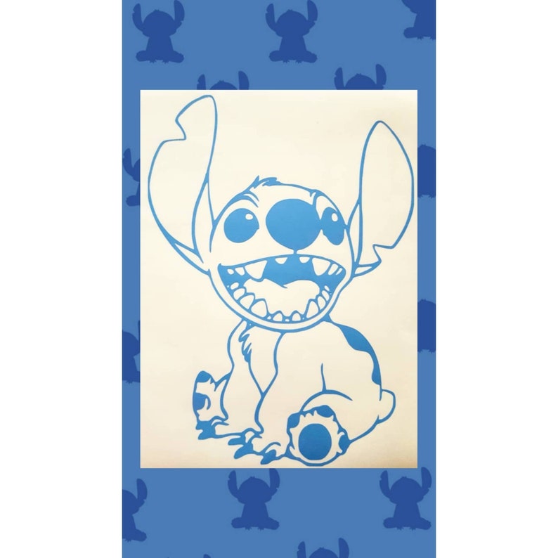 Stitch Car Decal Stitch Decal Stitch Sticker Disney Car Decal Etsy