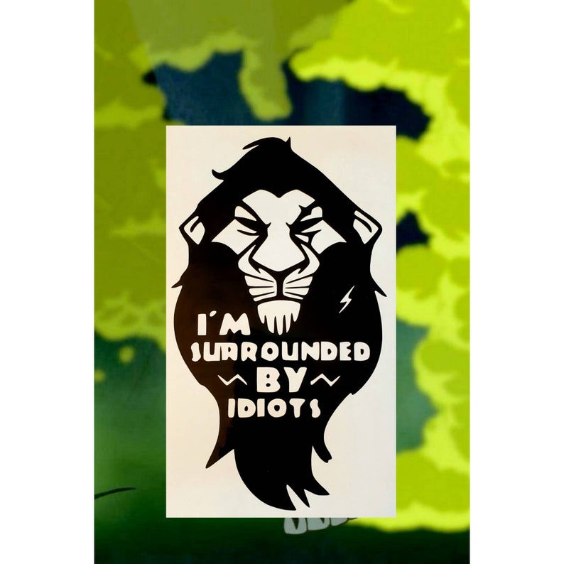 Scar Car Decal Scar Decal Scar Sticker The Lion King Car Decal Etsy