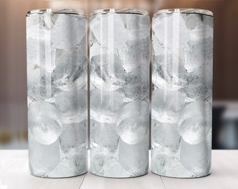 3d ice cube tumblers 20oz straight tumbler wrap sublimation design Instant Digital Download PNG, Straight Tumbler Wrap kitchen tumbler wraps
