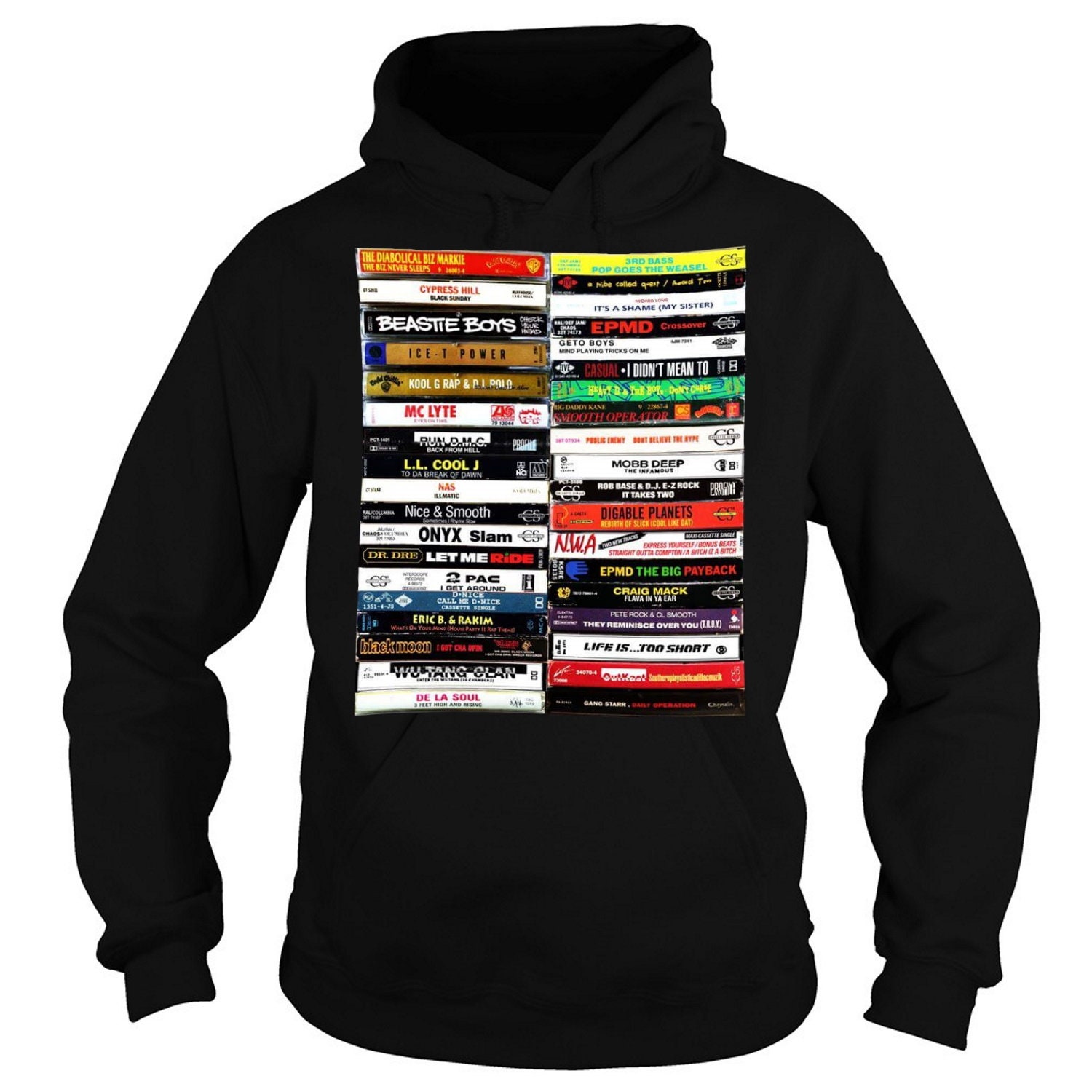 Golden age hip hop gangsta rap 2pac nwa ll cool j epmd Digable Planets mc lyte biz markie 80s 90s Men's hoodie