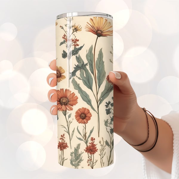 Boho floral wild Tumbler Wrap, floral tumbler, 20oz skinny tumbler sublimation design downloads,boho floral tumblers, mom flower life png,