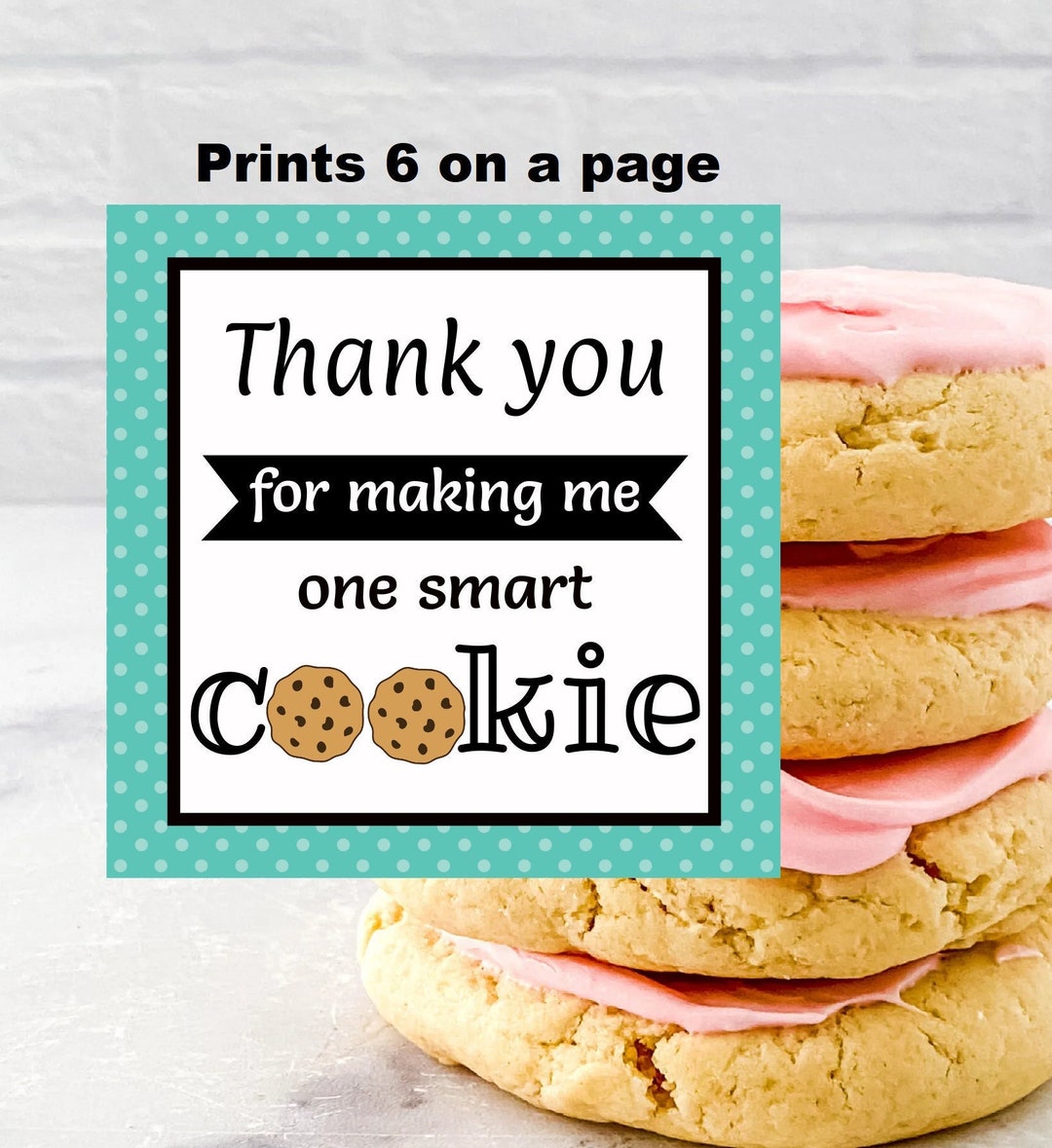 PRINTABLE Cookie Teacher Appreciation Tags, Fathers Day Gift, End of ...