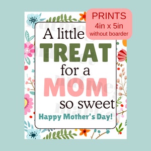 Étiquette pour la fête des mères, carte cadeau pour une maman adorable, maman en l'honneur, étiquette cadeau florale pour maman, carte florale pour amie, fille de grand-mère
