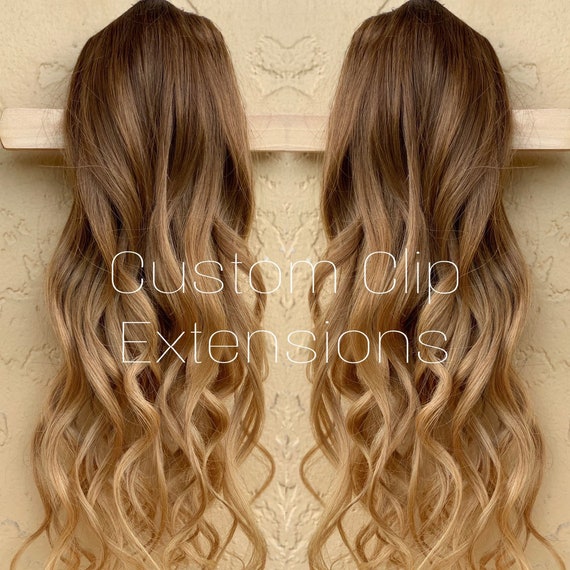 Strawberry Blonde Balayage Clip Hair Extensions Clip In Hair Etsy