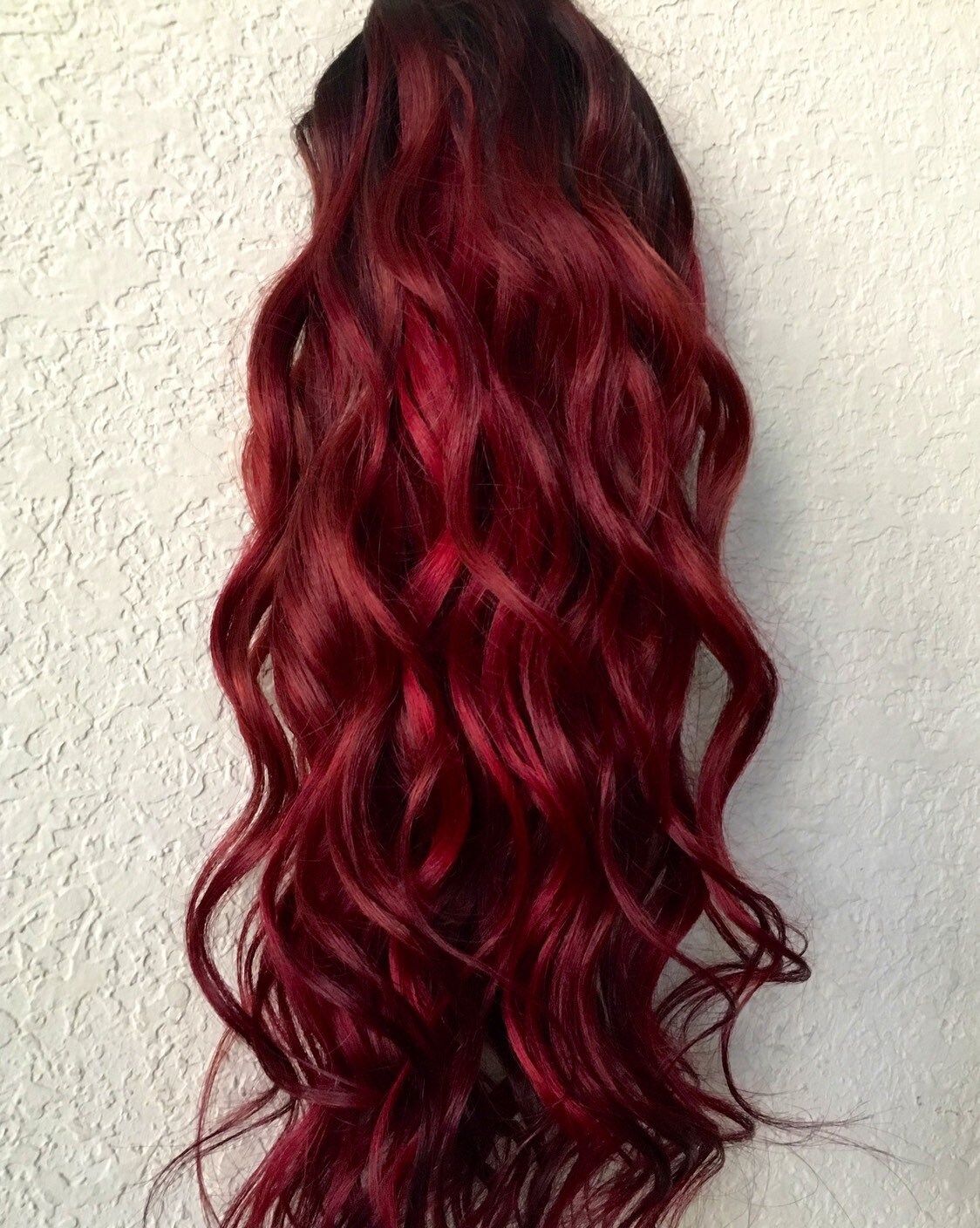 red clip in hair extensions