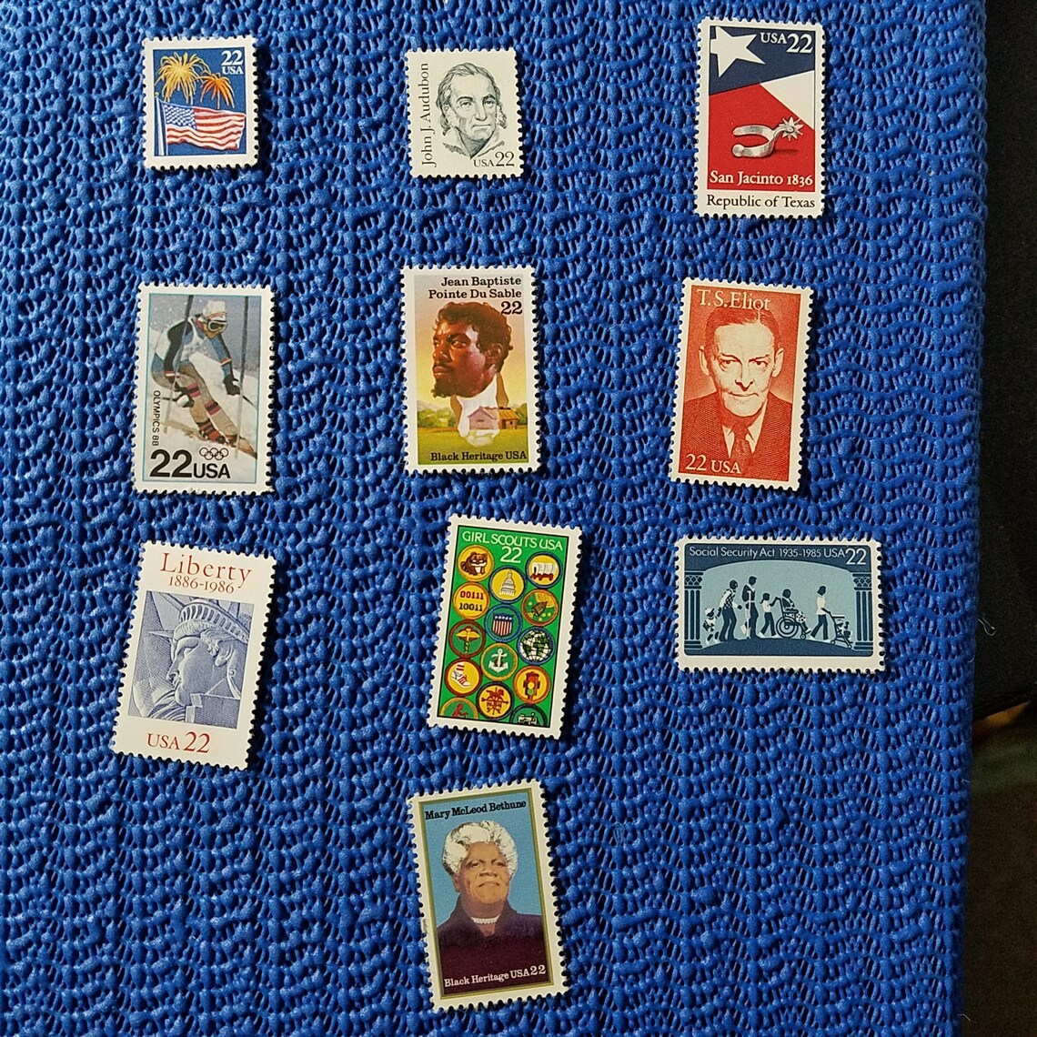 Get ten .22 cent us postage stamps mint as pictured Etsy