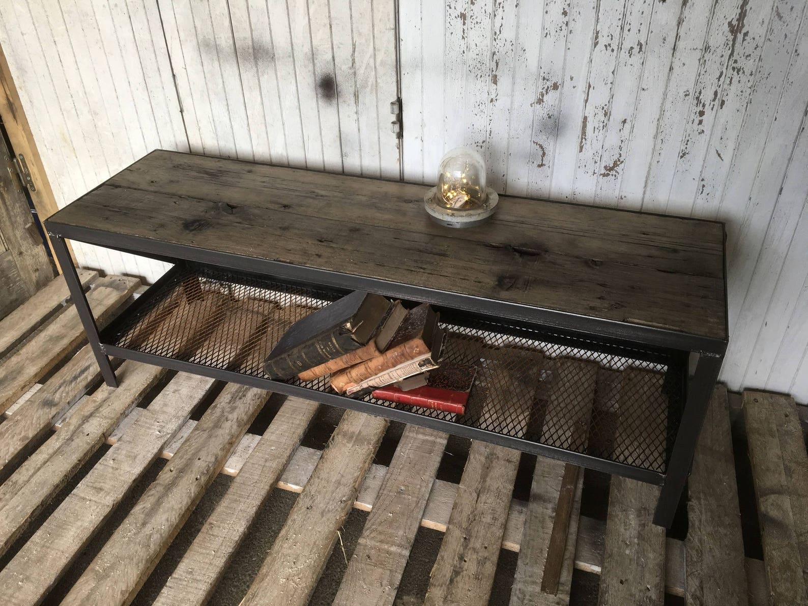 Industrial furniture TV bench Etsy