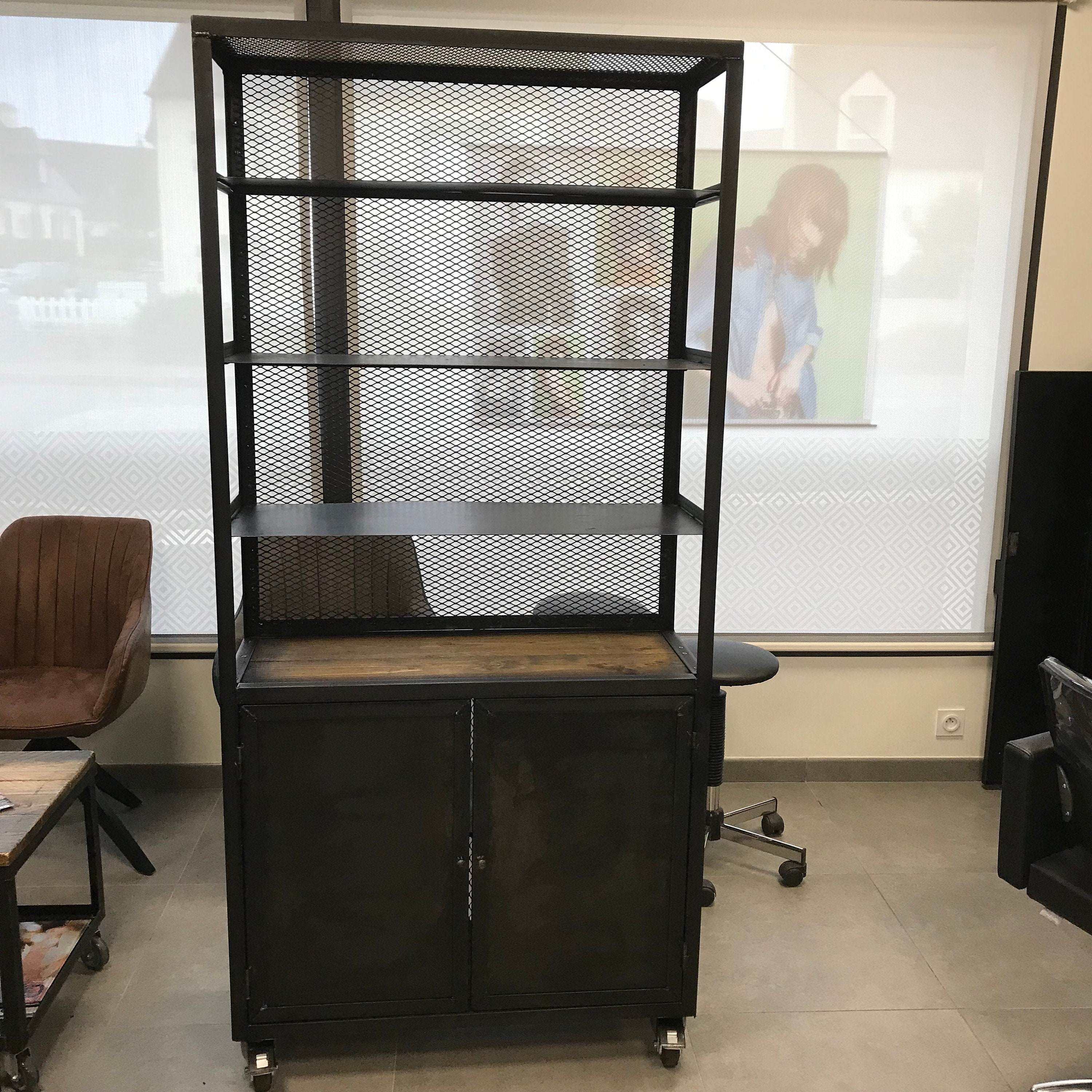 Meuble Industriel Bibliothèque Patricia