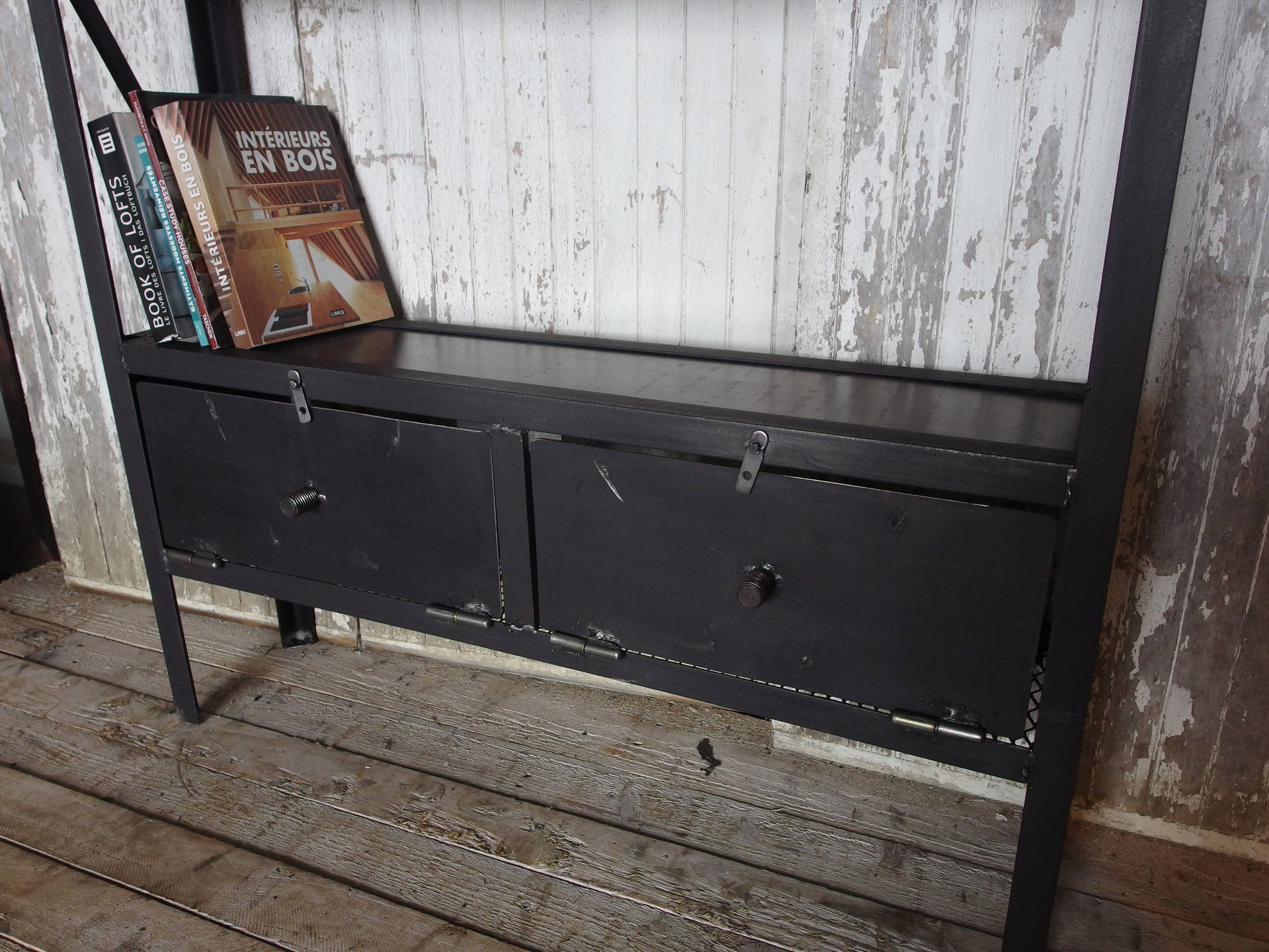 Raw Industrial Style Steel and Wood Furniture Etsy UK