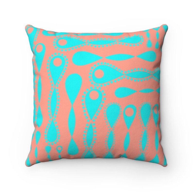 Tribal Home D\u00e9cor Summer Pillow Turquoise Pillow Peach