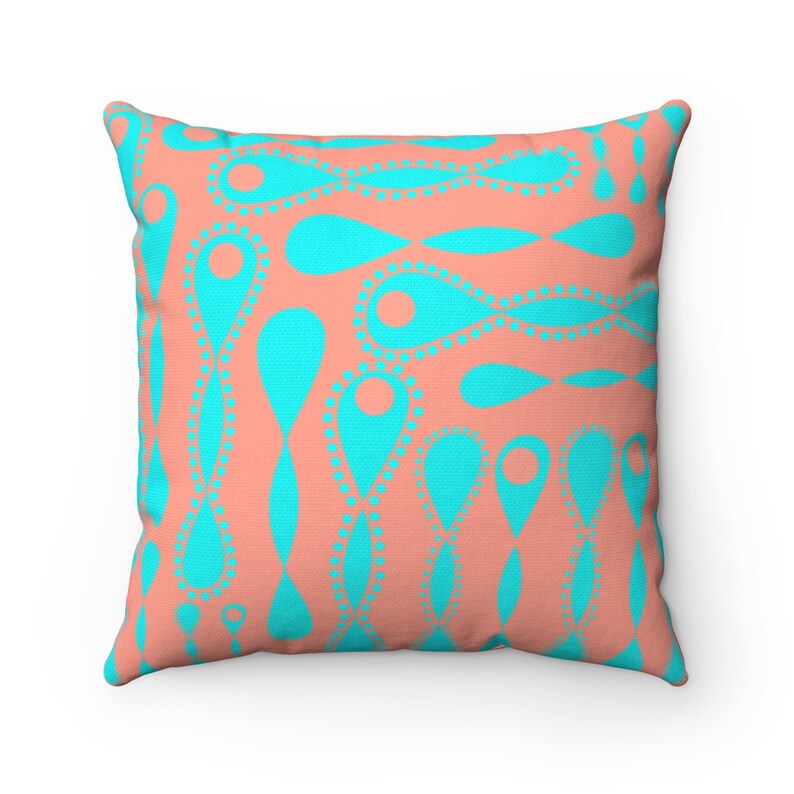 Tribal Home D\u00e9cor Summer Pillow Turquoise Pillow Peach