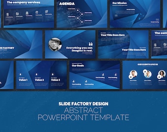 Plantilla abstracta para presentaciones de PowerPoint: más de 60 diapositivas para negocios