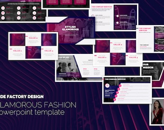 Plantilla de presentación de PowerPoint de moda glamurosa: más de 60 diapositivas PPT para negocios