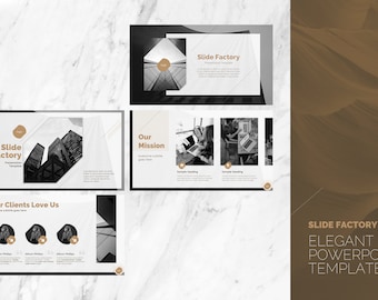 Elegante plantilla de presentación de PowerPoint: más de 60 diapositivas PPT para negocios