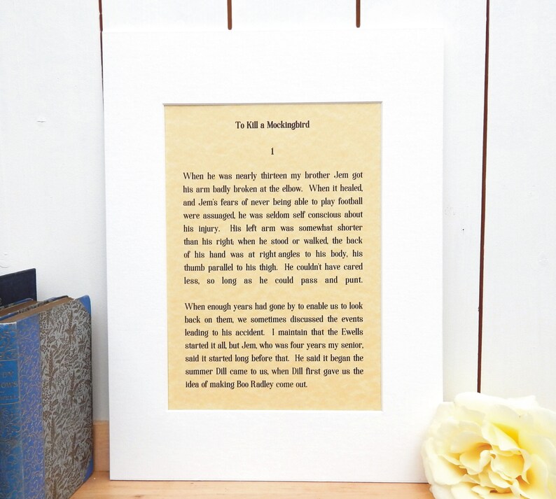 To Kill A Mockingbird Opening Paragraphs Print Famous Etsy