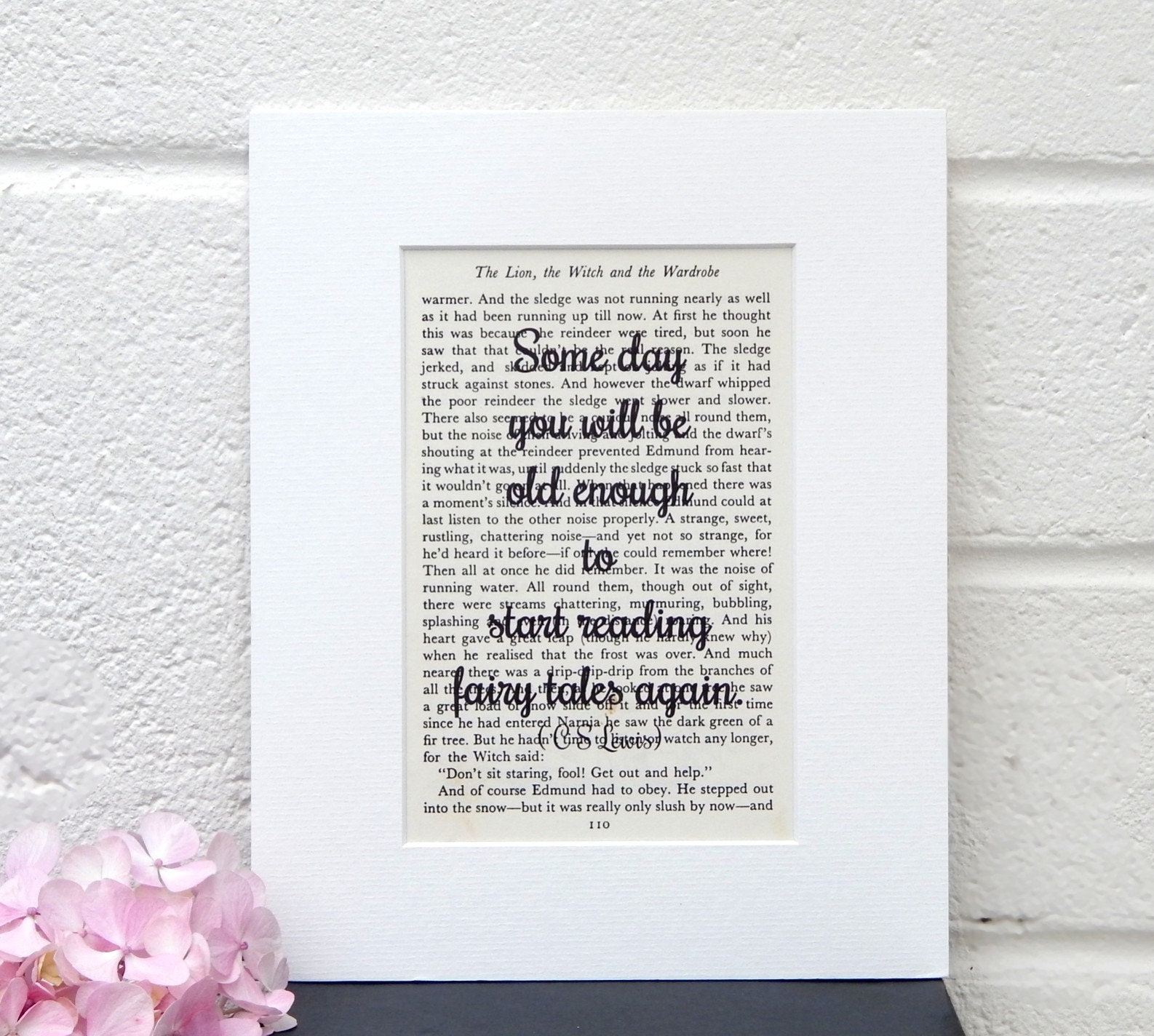 Chronicles of Narnia Quote Lion Witch & Wardrobe Print 