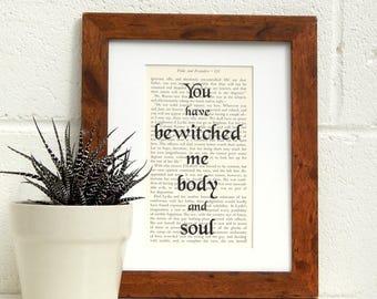 Valentine Gift, Jane Austen, Pride and Prejudice, Vintage Book Print, Literary Love Quote, Book Page Print, Book Lover Gift, Library Decor