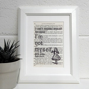 Quirky Lewis Carroll Quote From Alice in Wonderland Vintage - Etsy UK